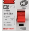 Interrupteur différentiel 63A type AC NF Thomson