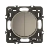 Interrupteur double va-et-vient Legrand Céliane titanium