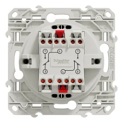 Interrupteur double va-et-vient connexion rapide à vis Schneider Electric Odace anthracite