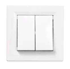 Interrupteur double va-et-vient complet Schneider Electric Asfora blanc