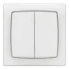 Interrupteur double va-et-vient blanc complet Legrand
