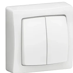 Interrupteur double va-et-vient blanc complet Legrand