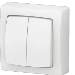 Interrupteur double va-et-vient blanc complet Legrand