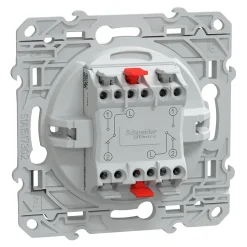 Interrupteur double va-et-vient Schneider Electric Ovalis blanc