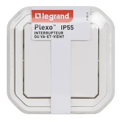 Interrupteur Legrand Plexo blanc à griffes