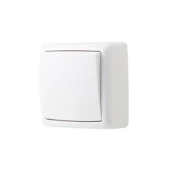 Interrupteur monobloc en saillie Jacobsen Sigurd blanc complet