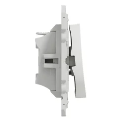 Interrupteur poussoir 10A à vis Schneider Electric Odace blanc