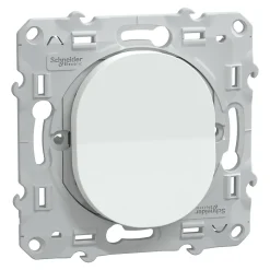 Interrupteur poussoir 10A Schneider Electric Ovalis blanc