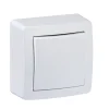 Interrupteur poussoir complet saillie Schneider Electric Alréa blanc