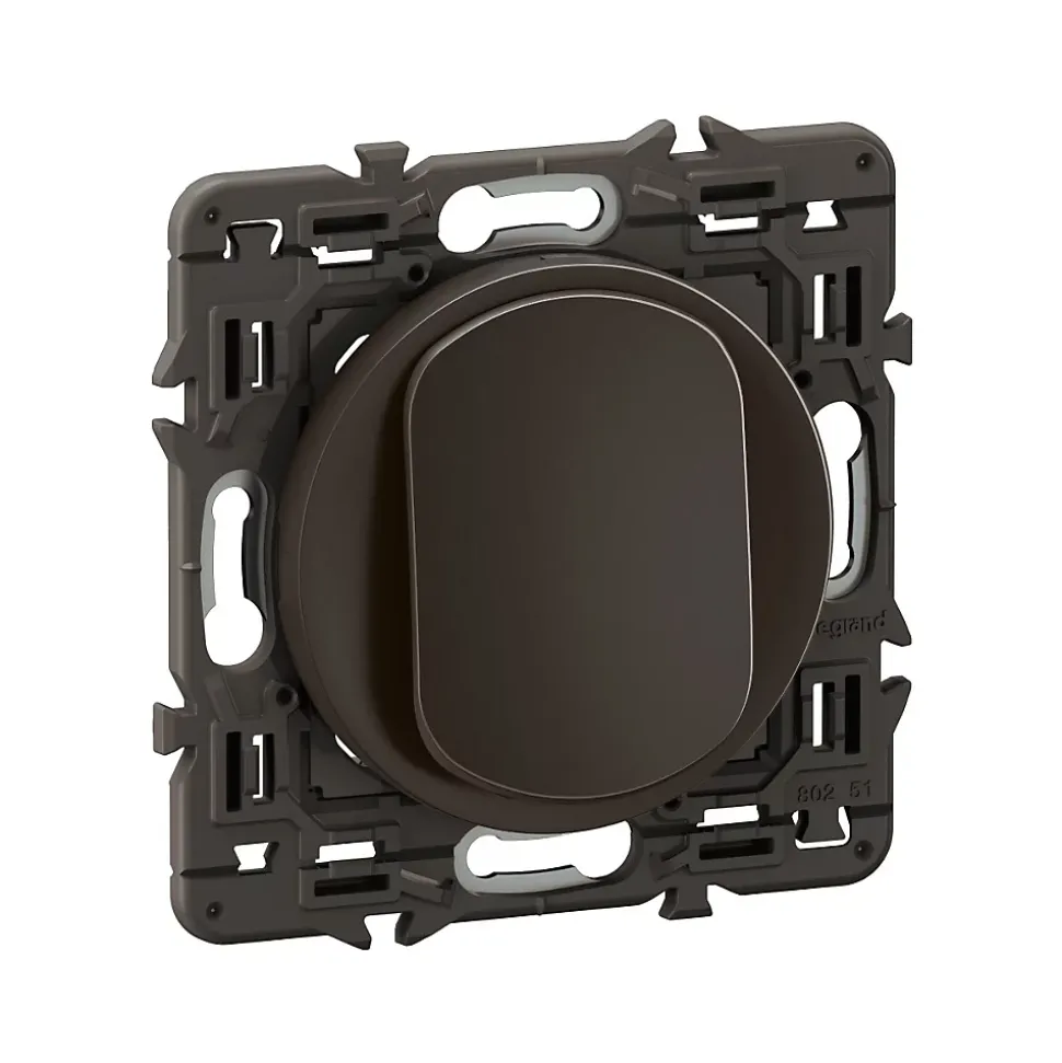 Interrupteur poussoir Legrand Céliane noir 6A