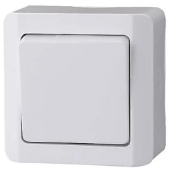 Interrupteur poussoir Nova blanc brillant