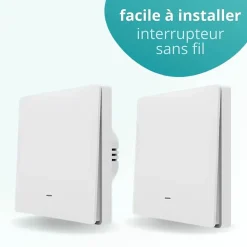 Interrupteur va et vient sans fil connecté zigbee - sans fil neutre