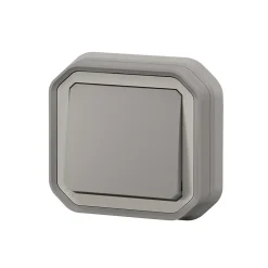 Interrupteur va-et-vient à encastrer Plexo gris 10A - 070030L - Legrand