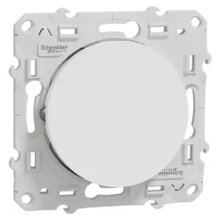 Interrupteur va-et-vient 10A à vis Schneider Electric Odace blanc