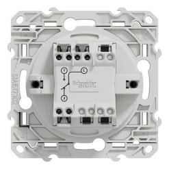 Interrupteur va-et-vient 10A à vis Schneider Electric Odace anthracite