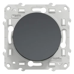 Interrupteur va-et-vient 10A à vis Schneider Electric Odace anthracite