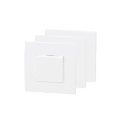 Interrupteur va-et-vient blanc complet, lot de 3