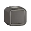 Interrupteur va-et-vient complet saillie Legrand Plexo anthracite