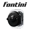 Interrupteur va-et-vient Fontini Garby Porcelaine noire, manette noire