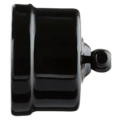 Interrupteur va-et-vient Fontini Garby Porcelaine noire, manette noire en saillie