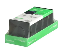 Interrupteur va-et-vient Schneider Electric Odace anthracite complet vendu par 5 pièces