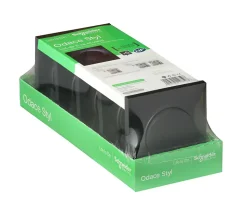 Interrupteur va-et-vient Schneider Electric Odace anthracite complet vendu par 5 pièces