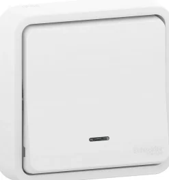 Interrupteur va-et-vient étanche complet encastré Schneider Electric Mureva Styl blanc