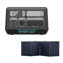 IZYWATT.eco 2048Wh + panneau solaire pliant 315W