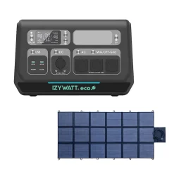 IZYWATT.eco 2048Wh injection réseau + panneau solaire pliant 400W