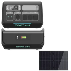 IZYWATT.eco 2048Wh injection réseau + panneau solaire 440W + Izywatt.extra