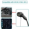 JATRHG câble de recharge 11kW / 16A triphasé, 12m, type 2 vers type 2, pour véhicules électriques et hybrides rechargeables