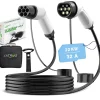 JATRHG câble de recharge 22kW / 32A triphasé, 5m, type 2 vers type 2, pour véhicules électriques et hybrides rechargeables
