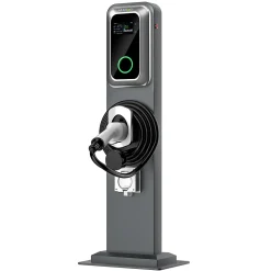 JATRHG K1 kit de borne de recharge, 11 kW / 16 A, triphasé, avec câble type 2 de 8 m pour véhicules électriques, support inclus