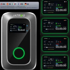 JATRHG S1 borne de recharge IP66 pour véhicules électriques, 7,2 kW / 32 A, monophasé, avec câble type 2 de 12 m