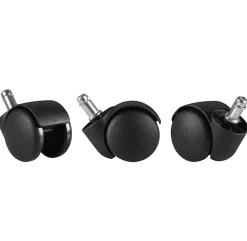 Jeu de 5 roues pour chaises de bureau 11 rouleaux de tapis 50 mm FineBuy