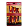 Jeu de 7 tournevis isolés (3 plats + 3 cruciformes + testeur)