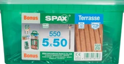 Jeu de vis pour terrasse Spax 5x50mm - 550 pièces