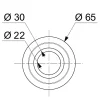 Joint de clapet standard mécanisme de chasse d'eau silicone Ø22mm-65mm Wirquin