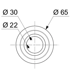 Joint de clapet standard mécanisme de chasse d'eau silicone Ø22mm-65mm Wirquin