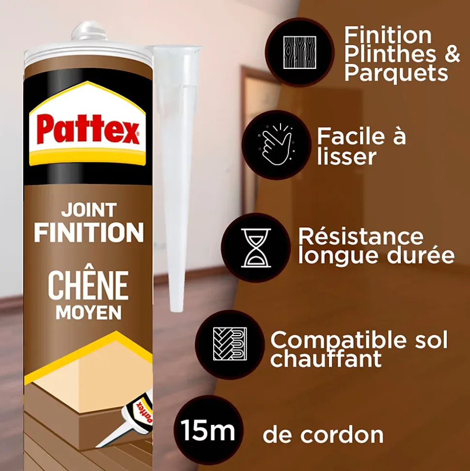 Joint de finition Pattex chêne moyen 280ml