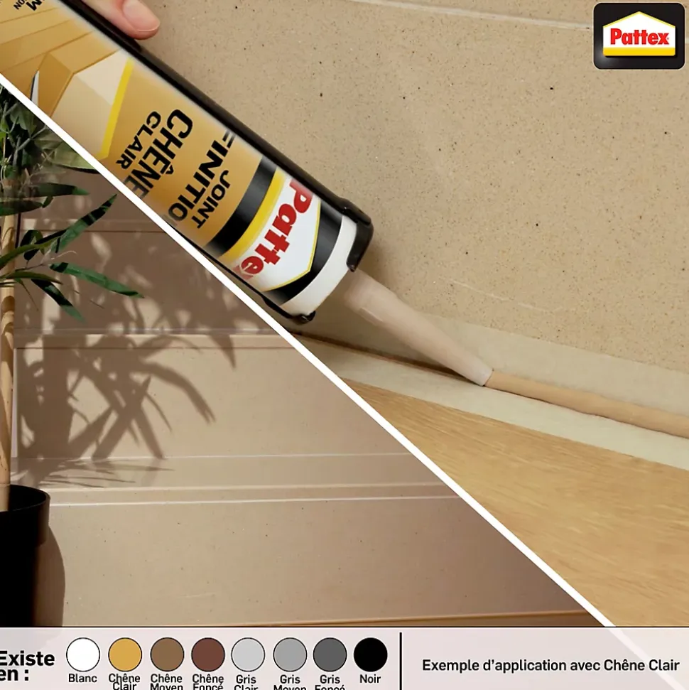 Joint de finition Pattex gris clair 280ml
