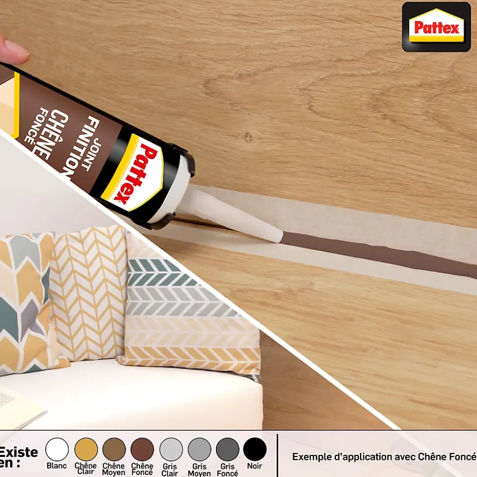 Joint de finition Pattex gris clair 280ml
