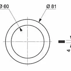 Joint d'évier pour bonde à panier ø81 mm Wirquin