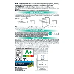 Joint Parfait sanitaire transparent Bostik 280ml