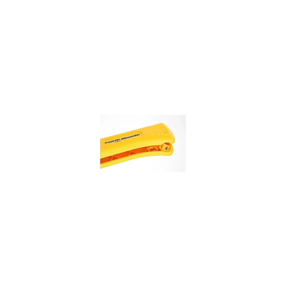 Jokari 30900 Allrounder Dénudeur de câble universel pour câbles ronds, plats et coaxiaux, 130 mm