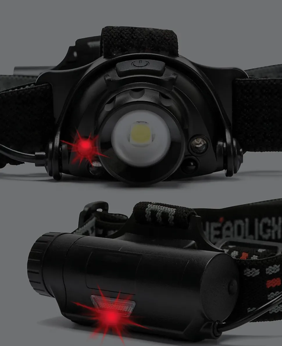 KAIZER: lampe frontale rechargeable 10W 900 lumens, avec zoom