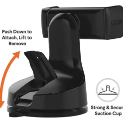 Kenu support de téléphone pour voiture Airbase Pro noir
