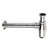 Kibath Siphon rond BOT, finition chrome poli, en laiton