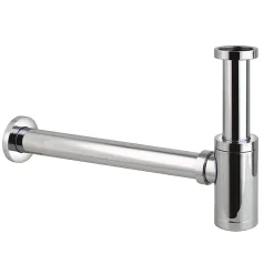 Kibath Siphon rond MIN, finition chrome poli, en laiton