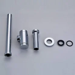 Kibath Siphon rond MIN, finition chrome poli, en laiton